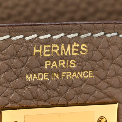 Hermes Togo Kelly Retourne 28 Etoupe 6 of 8