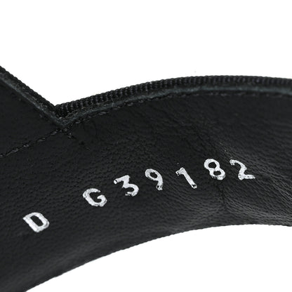 Chanel Grosgrain Pearl CC Sandals 37 Black 9 of 10