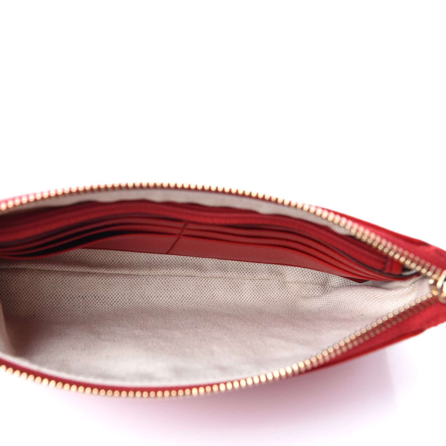 Gucci Pebbled Calfskin Soho Wristlet Vibrant Red 5 of 7