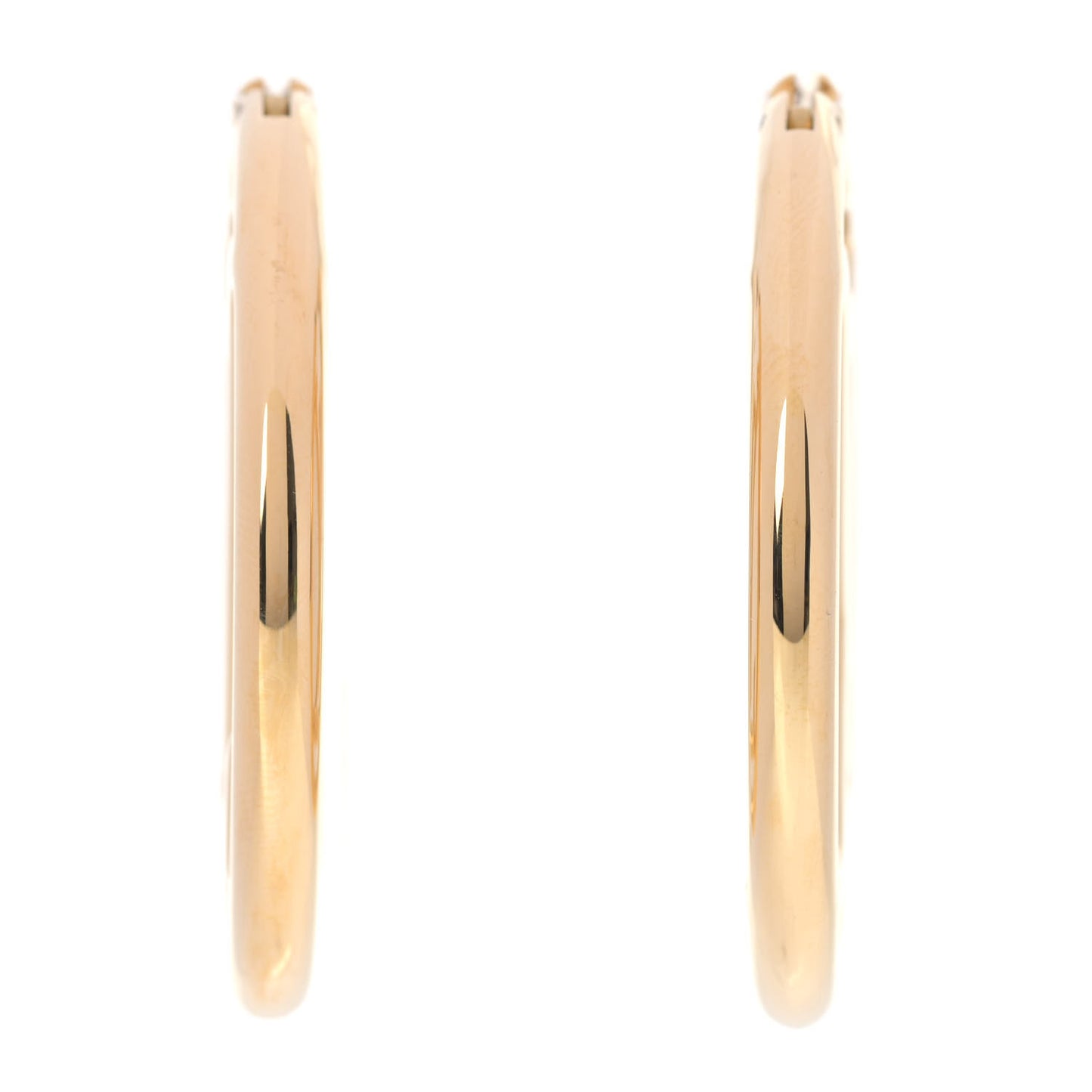 Metal Louise Hoop Earrings Gold