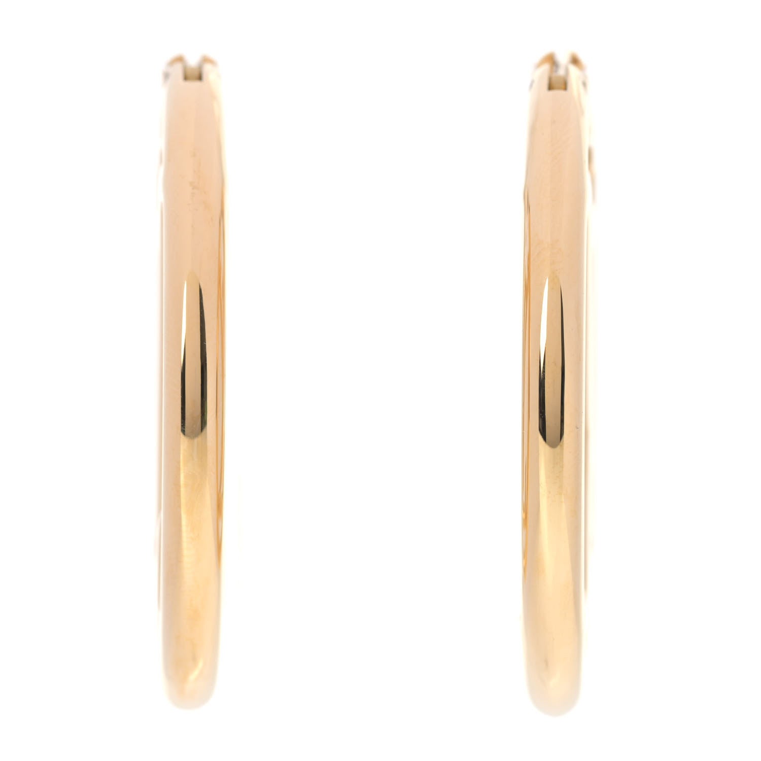 Louis Vuitton Metal Louise Hoop Earrings Gold 1 of 4
