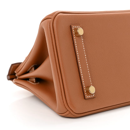 Hermes Evercolor Shoulder Birkin Light 29 Gold 9 of 11