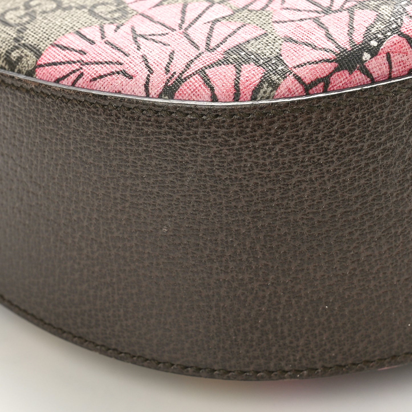 GG Supreme Monogram Bengal Web Medium Padlock Messenger Shoulder Bag Beige Pink