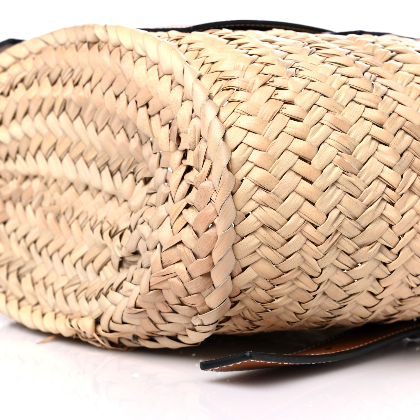 Raffia Small Basket Tote Bag Natural Tan