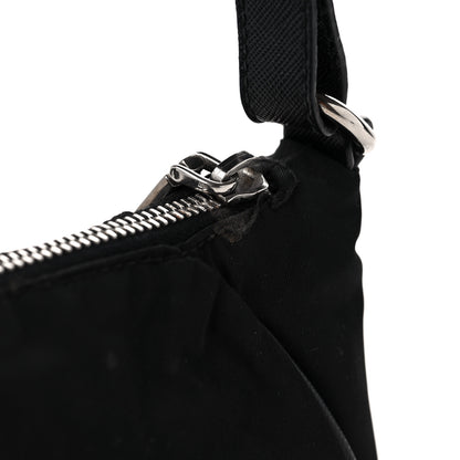 Prada Tessuto Nylon Saffiano Pochette Black 8 of 9
