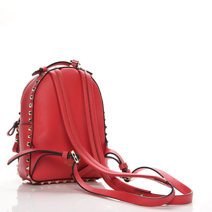 Valentino Garavani Calfskin Mini Rockstud Backpack Deep Fuxia 3 of 8