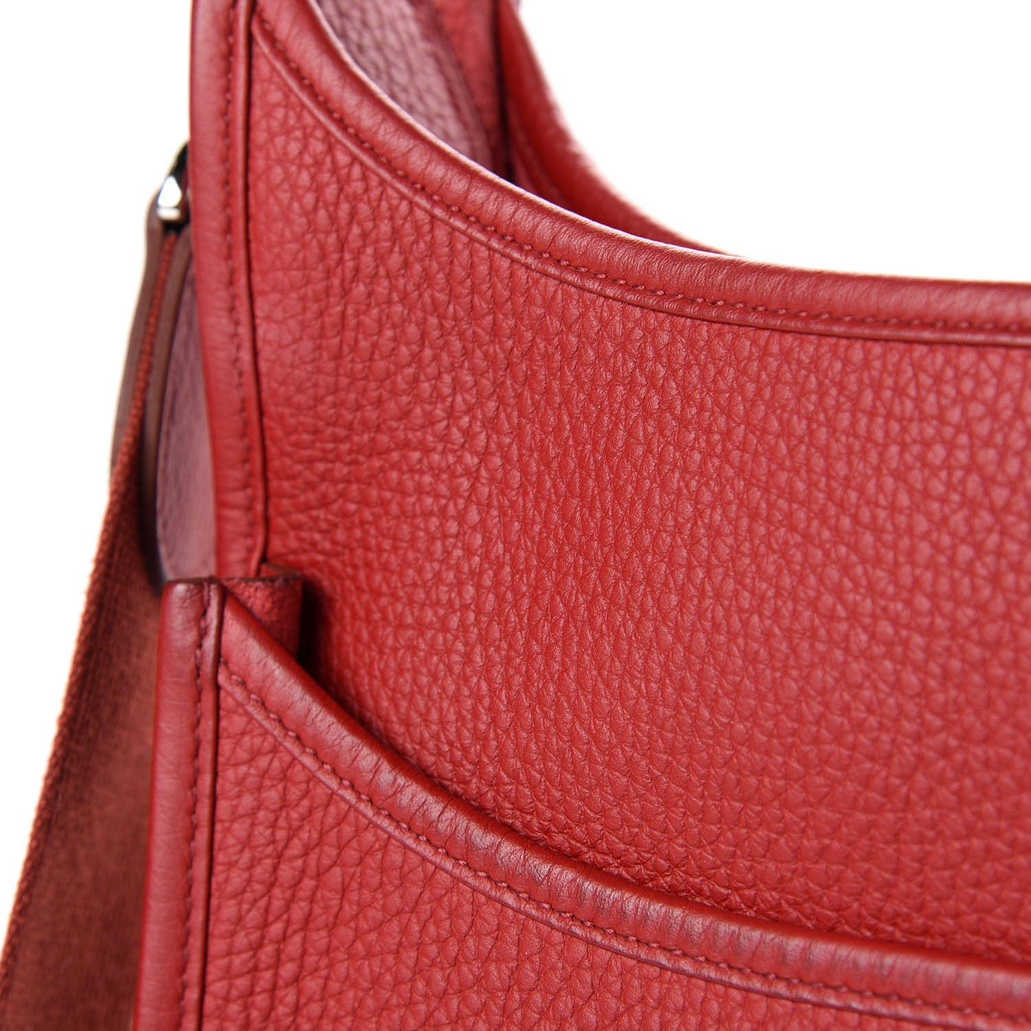 Hermes Taurillon Clemence Evelyne III GM Rouge Garance 11 of 13