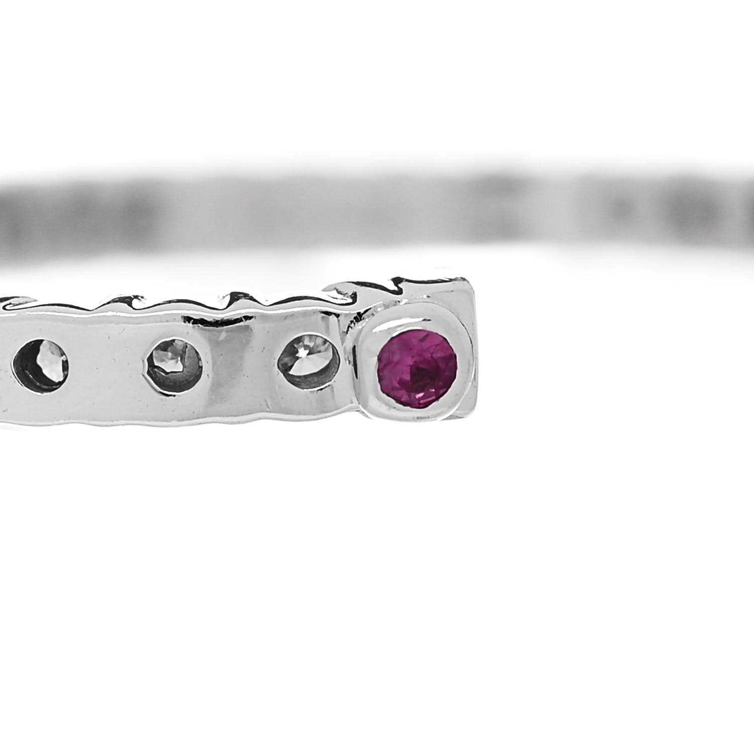 Roberto Coin ROBERTO COIN 18K White Gold Diamond Medium Inside Outside Hoop Earrings 5 of 5