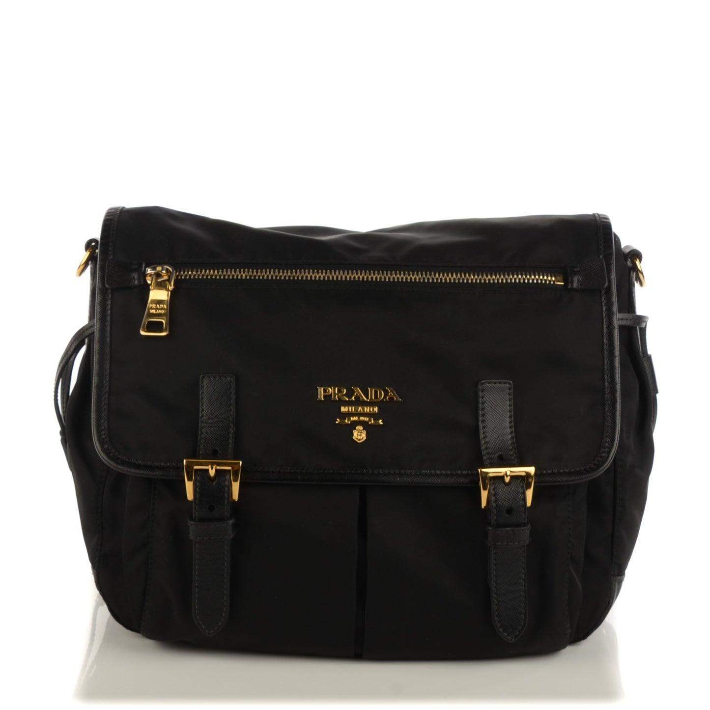 Tessuto Nylon Messenger Bag Nero Black