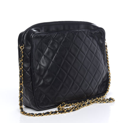 Chanel Lambskin Quilted CC Tassel Camera Case Black 2 of 10