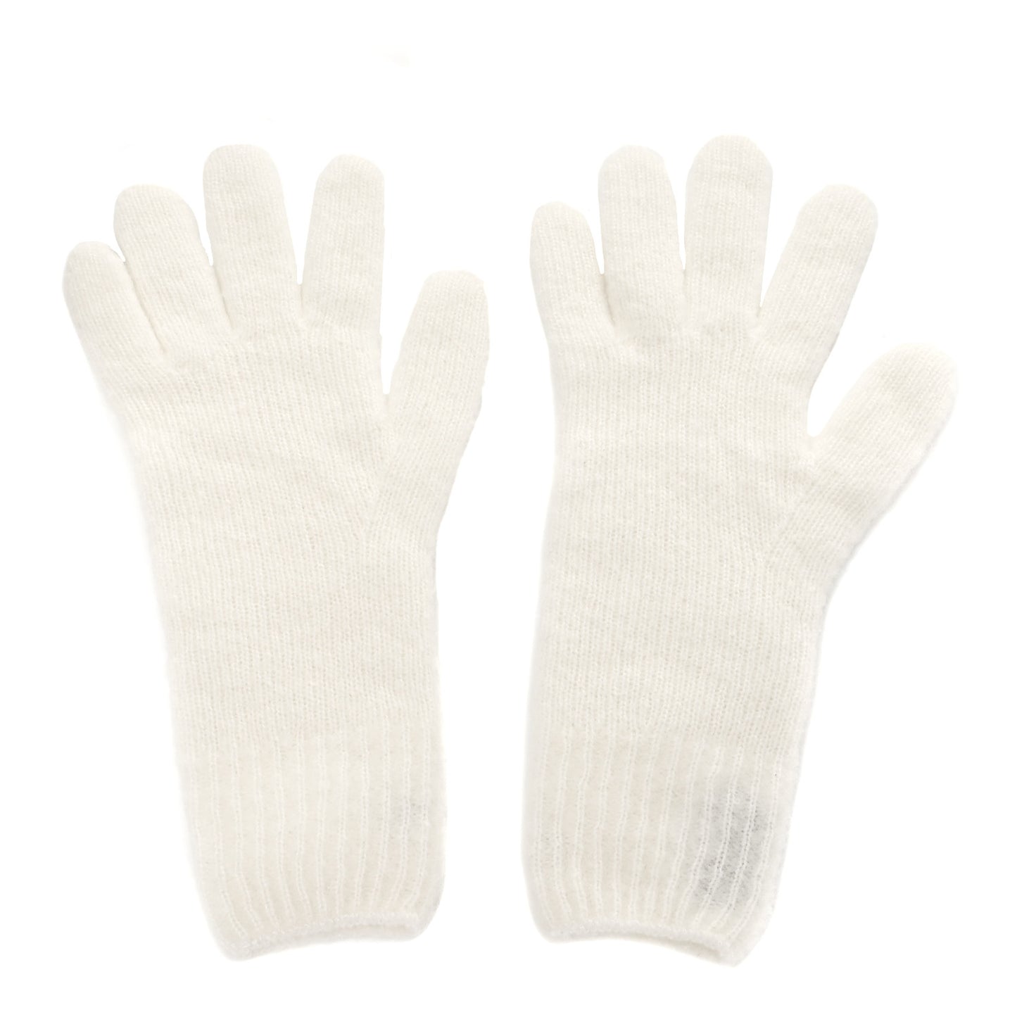 Cashmere Silk Knit Diva Gloves And Mitten Set Ecru