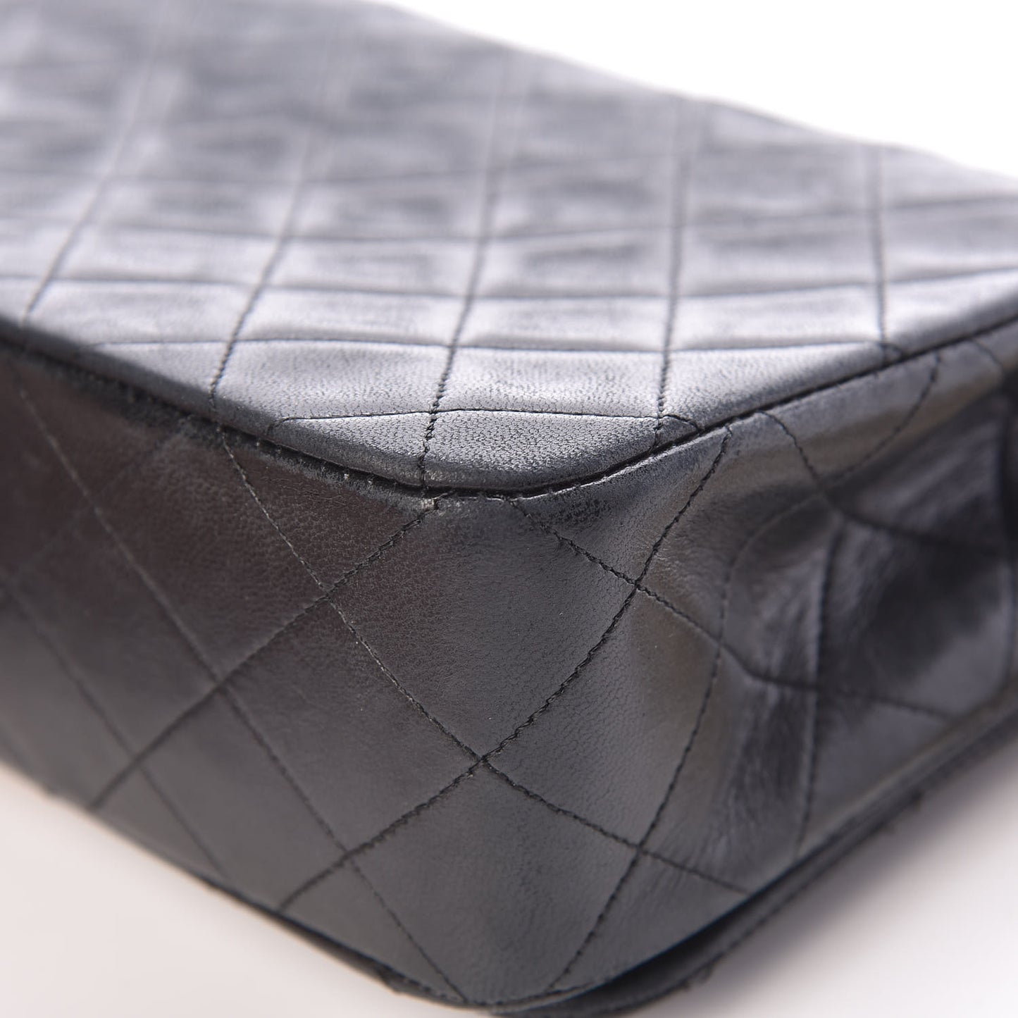 Lambskin Quilted Small Single Flap Black