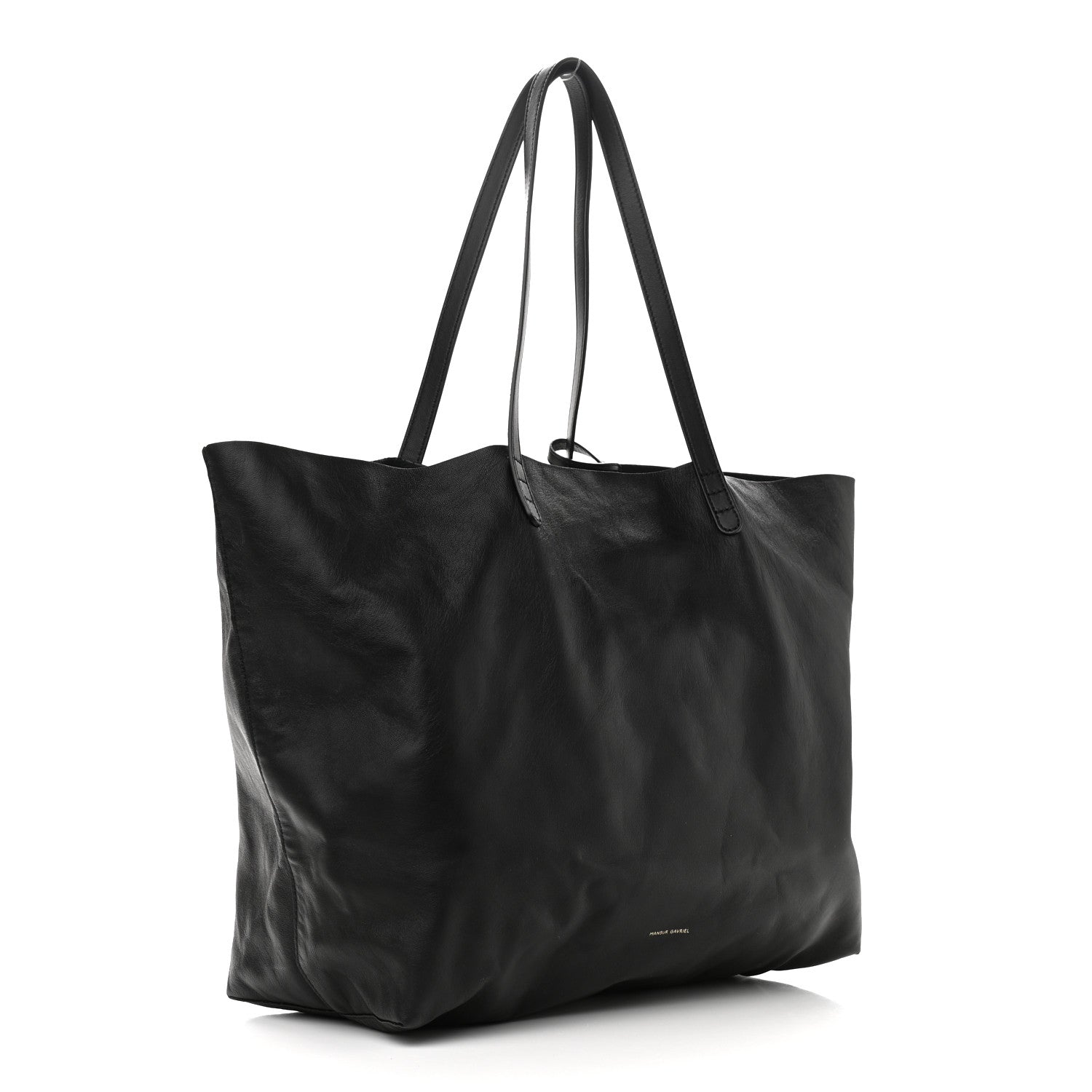 Mansur Gavriel Lambskin Oversized Tote Black 4 of 10