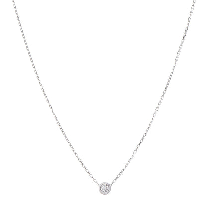Cartier 18K White Gold Diamond LM D'Amour Pendant Necklace 1 of 10