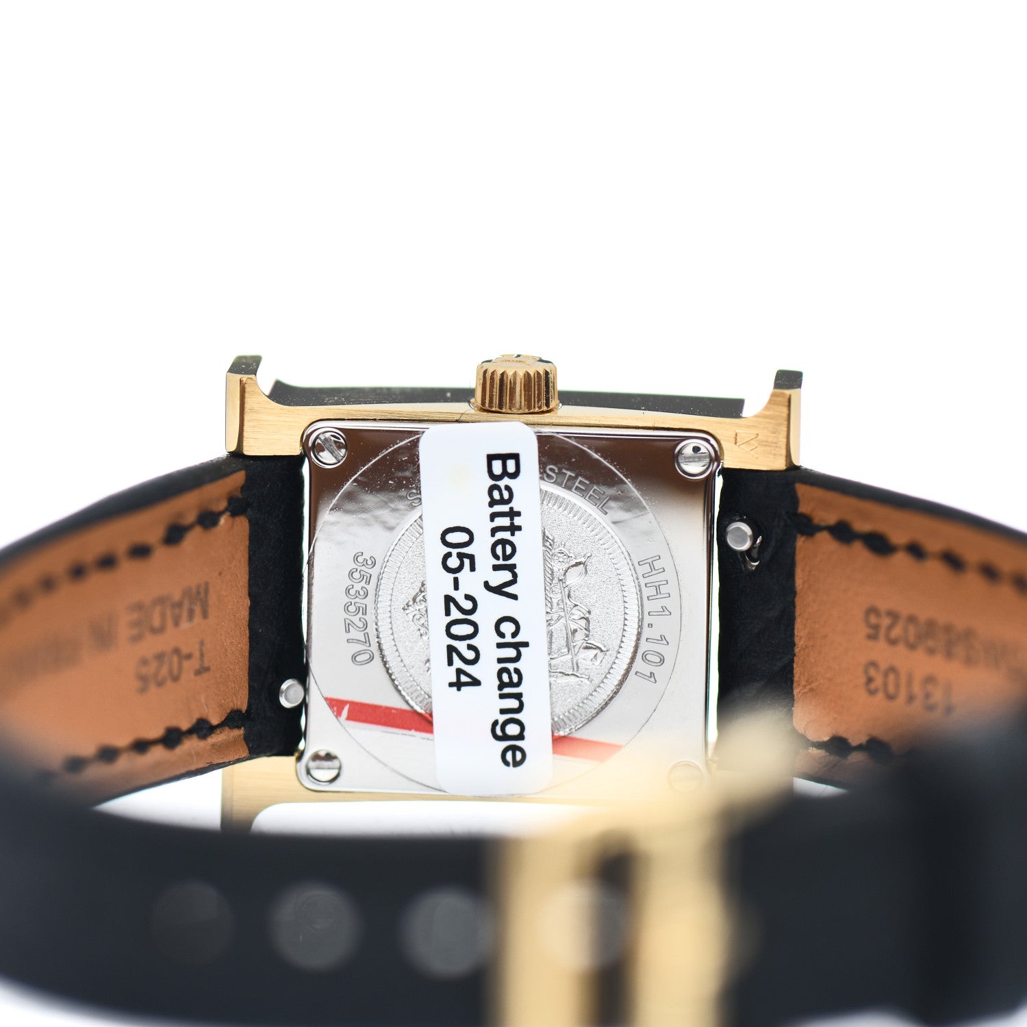Hermes Stainless Steel Epsom 17.2mm Heure H Hour Quartz Watch Noir 4 of 5