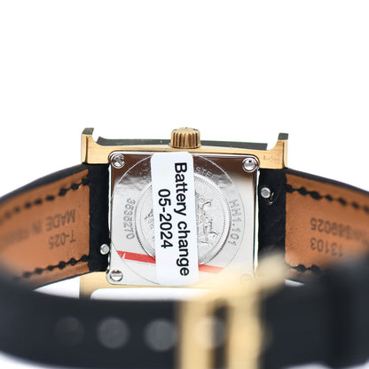 Hermes Stainless Steel Epsom 17.2mm Heure H Hour Quartz Watch Noir 4 of 5