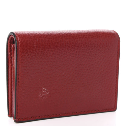 Gucci Pebbled Calfskin Animalier Card Case Red 3 of 9