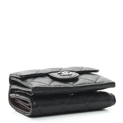 Chanel Caviar Quilted Double Flap Wallet Black 3 of 6
