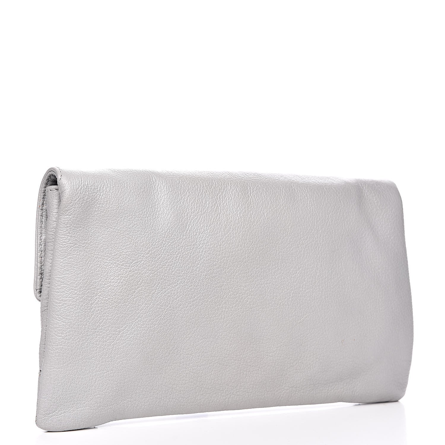 Balenciaga Agneau Giant 12 Gold Hardware Envelope Clutch Gris Ciment 3 of 11