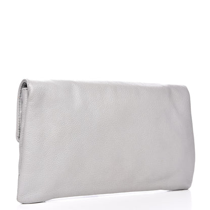 Balenciaga Agneau Giant 12 Gold Hardware Envelope Clutch Gris Ciment 3 of 11