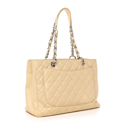 Chanel Caviar Quilted Grand Shopping Tote GST Beige Clair 3 of 11