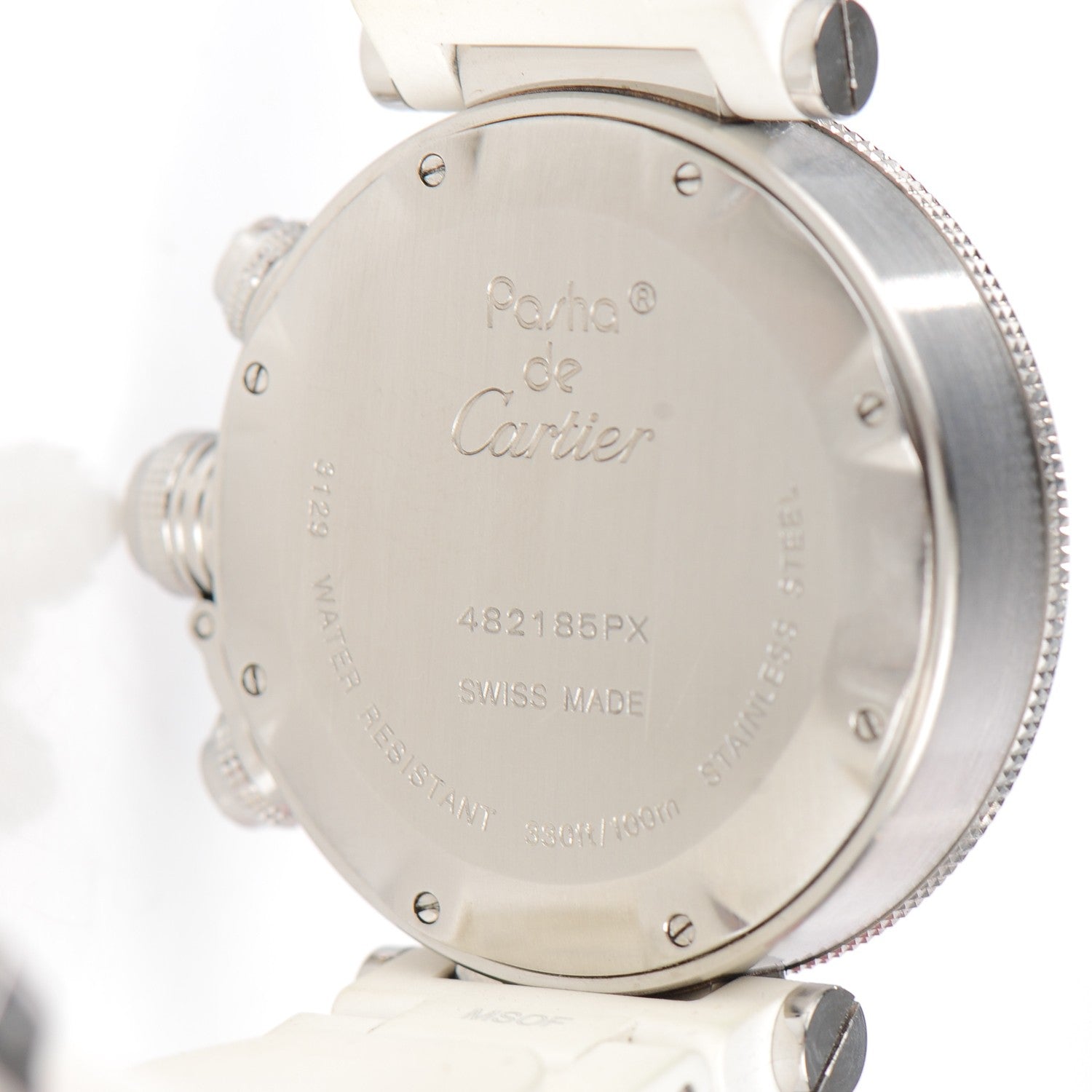 Cartier Stainless Steel Rubber 37mm Pasha C Seatimer Quartz Watch 10 of 12