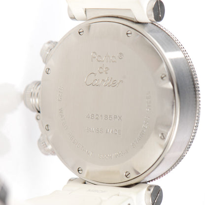 Cartier Stainless Steel Rubber 37mm Pasha C Seatimer Quartz Watch 10 of 12