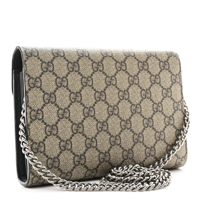 Gucci GG Supreme Monogram Mini Dionysus Chain Wallet Beige Black 3 of 9