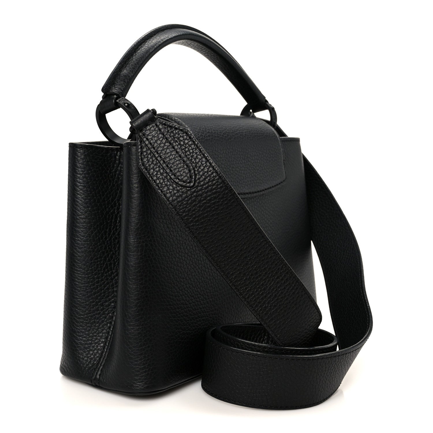 Louis Vuitton Taurillon Capucines BB Matte Black 3 of 9