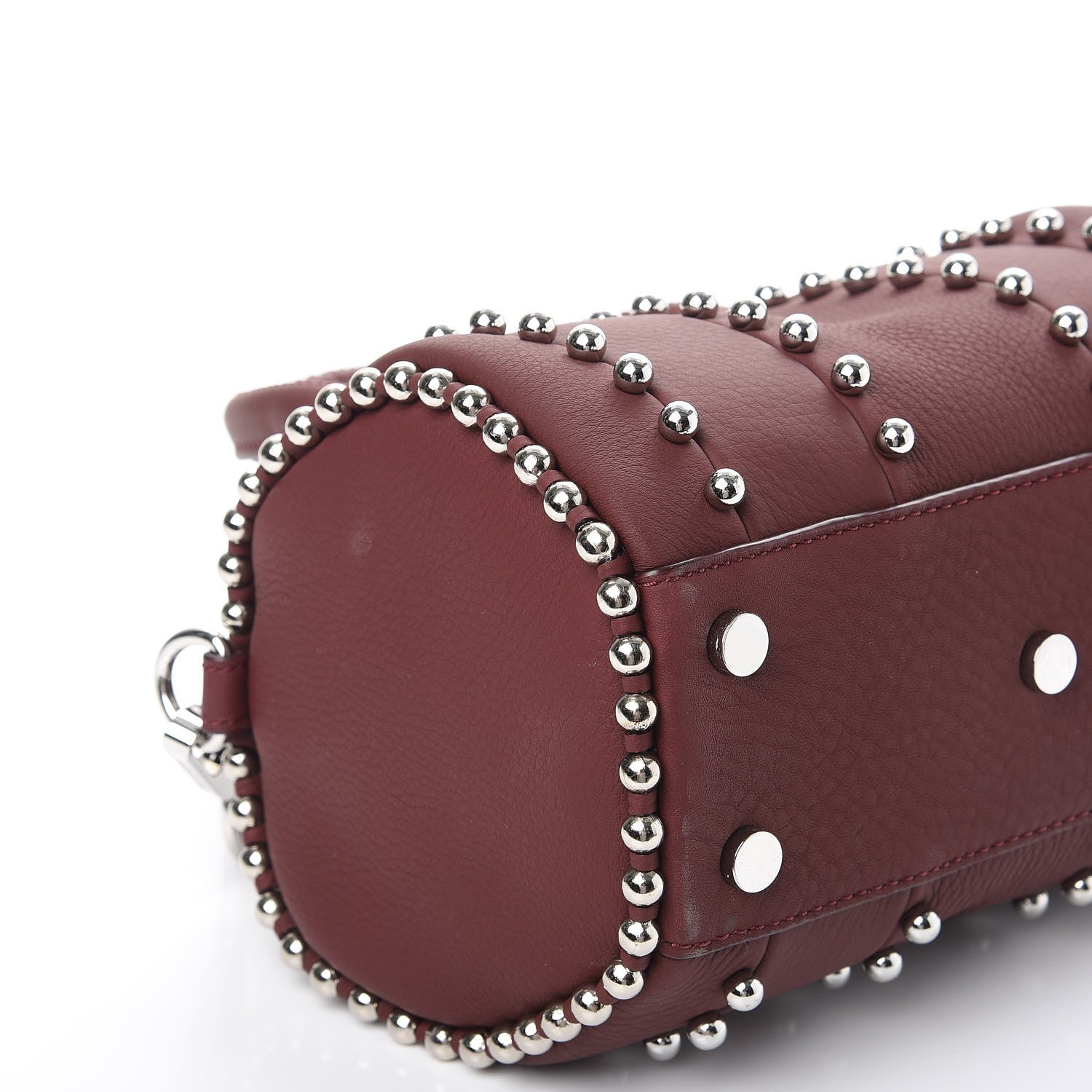 Alexander Wang Calfskin Studded Mini Rockie Matte Beet Rodium Hardware 7 of 10