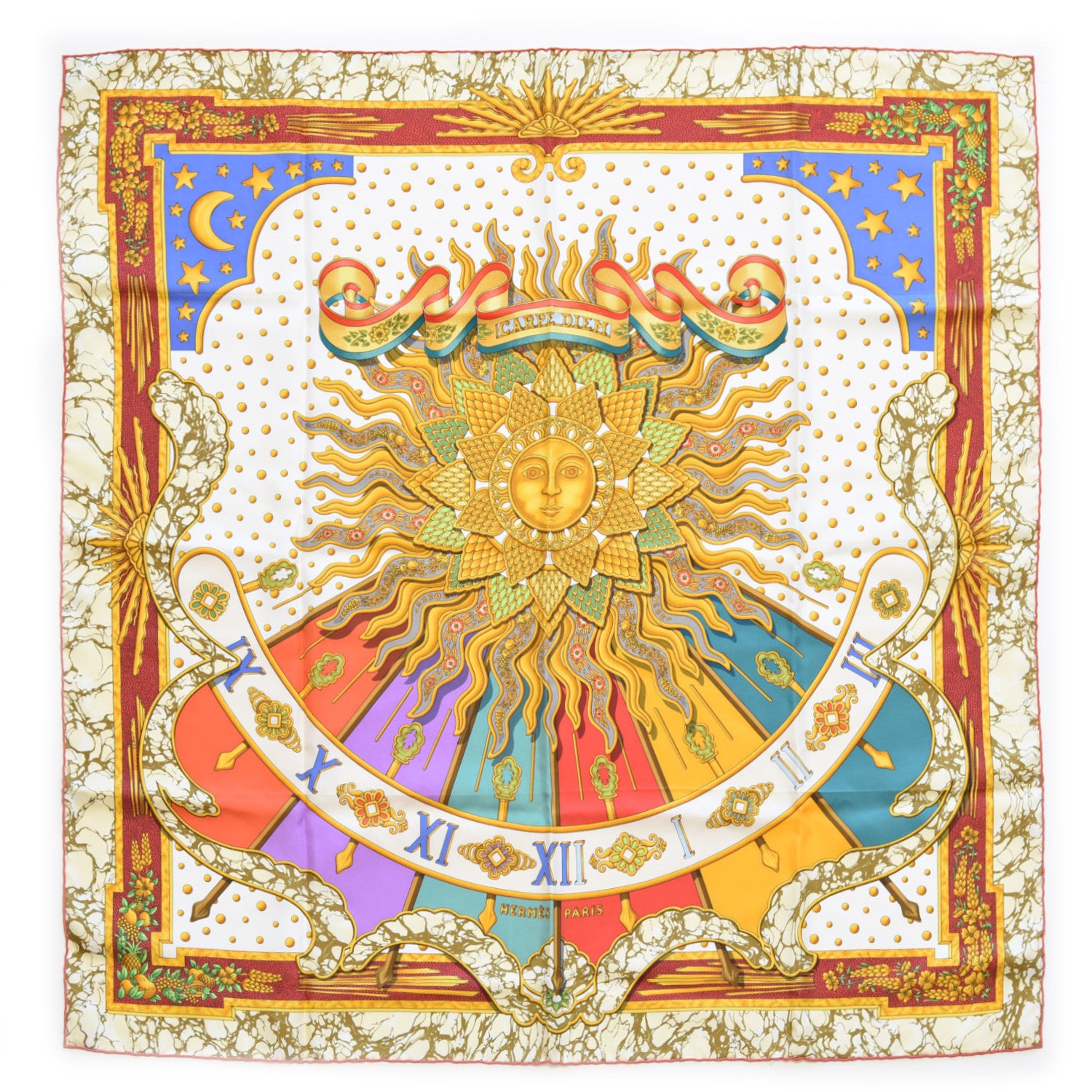 Hermes Silk Carpe Diem Scarf 90 1 of 11