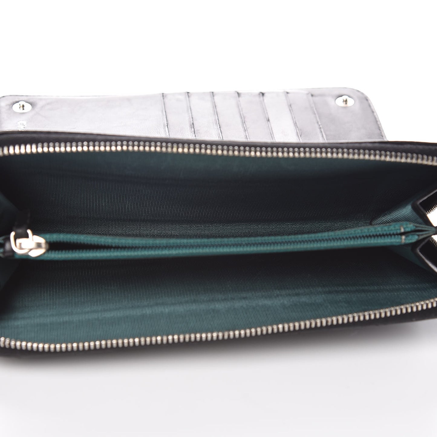 Aged Calfskin Quilted Paris New York PNY Wallet Black