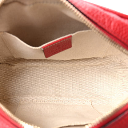 Gucci Pebbled Calfskin Small Soho Disco Bag Tabasco Red 5 of 10