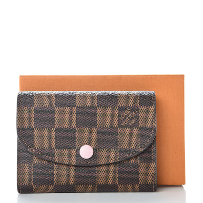 Louis Vuitton Damier Ebene Rosalie Coin Purse Rose Ballerine 8 of 8