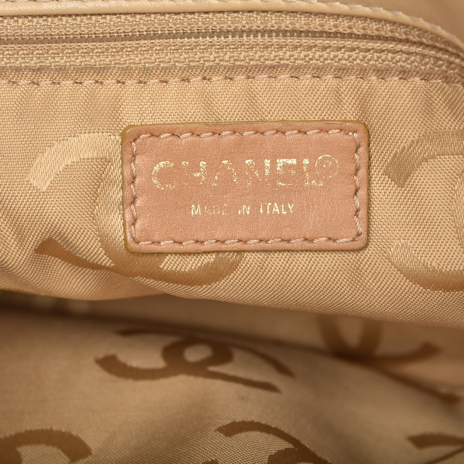 Chanel Lambskin Diamond Stitch Clutch Beige 6 of 7