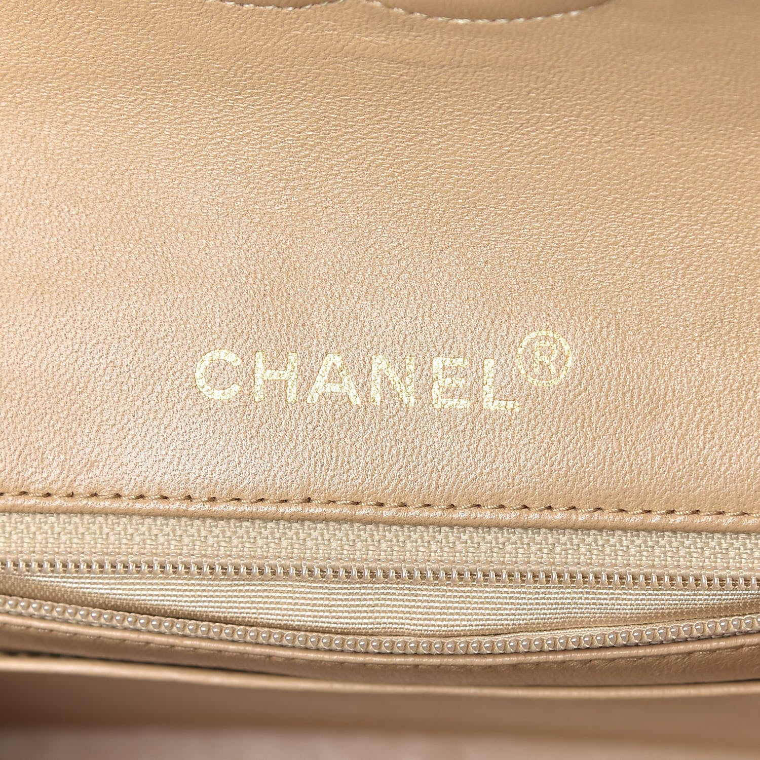 Chanel Lambskin Quilted Mini Square Flap Beige 6 of 15