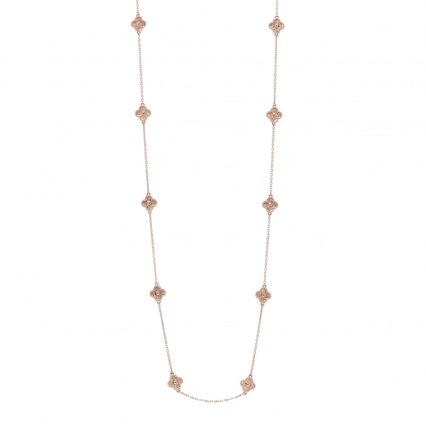 18K Rose Gold 16 Motifs Sweet Alhambra Necklace