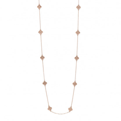 Van Cleef & Arpels 18K Rose Gold 16 Motifs Sweet Alhambra Necklace 1 of 4