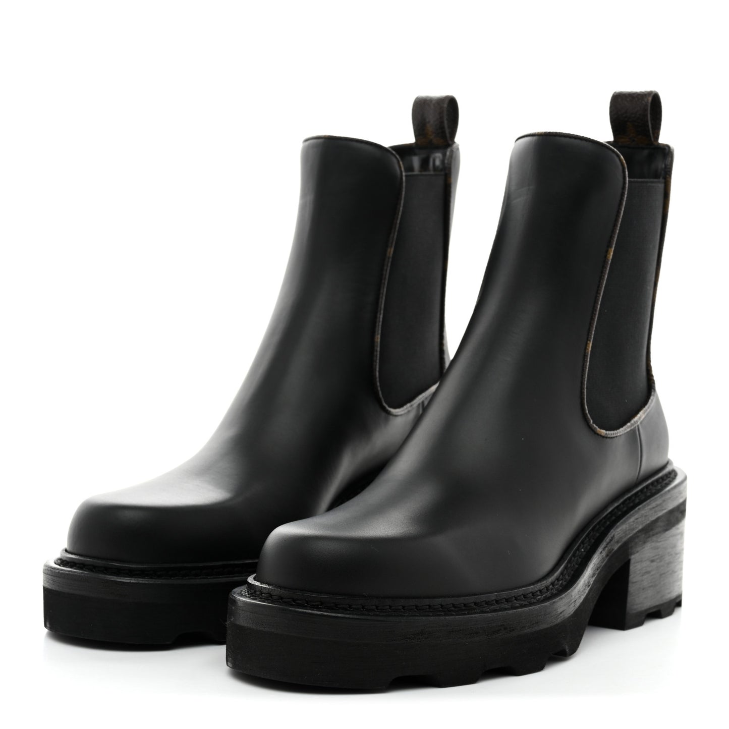 Calfskin Monogram Beaubourg Ankle Boots 37 Black