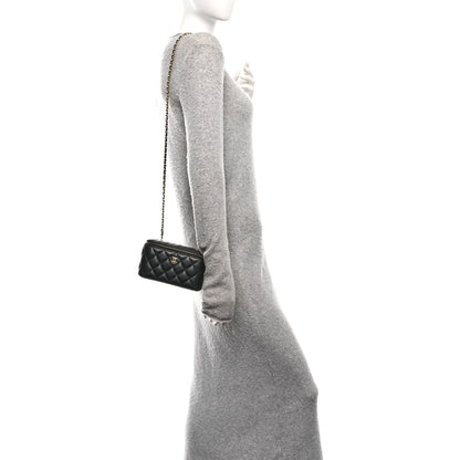 Chanel Lambskin Quilted Small Pearl Crush Vanity Case With Chain Black 2 of 12
