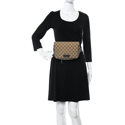Gucci Monogram Dollar Calfskin Belt Bag Beige Ebony Testa di Moro Marrone Scuro 2 of 10