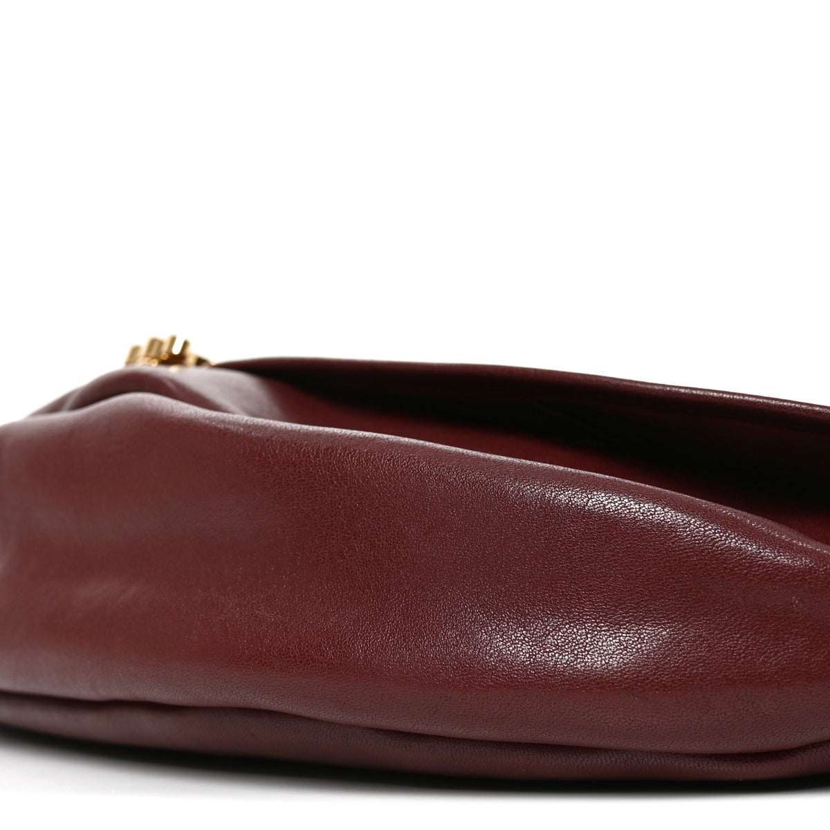 Shiny Lambskin Soft Triomphe Half Moon Bag Syrah