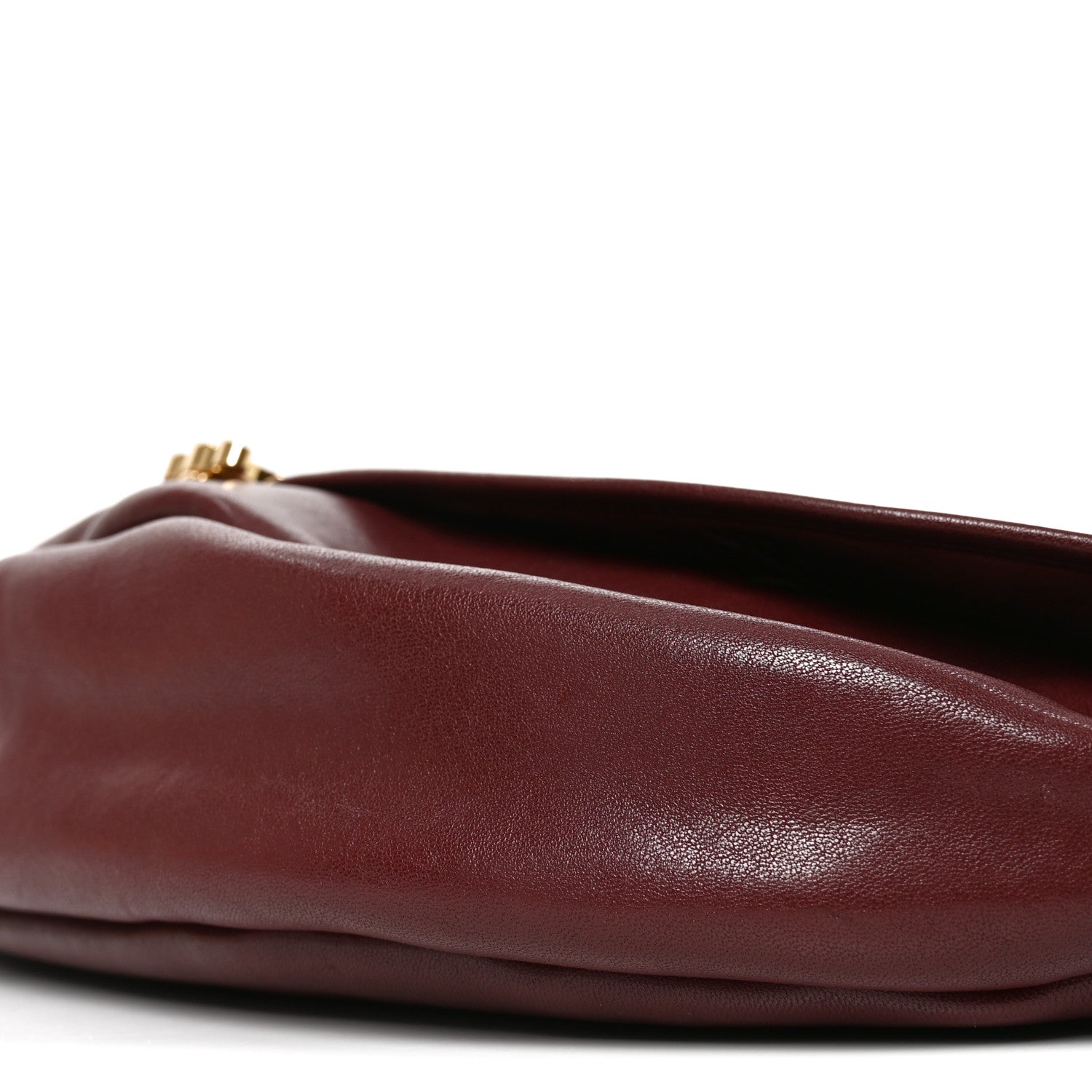 Celine Shiny Lambskin Soft Triomphe Half Moon Bag Syrah 9 of 9