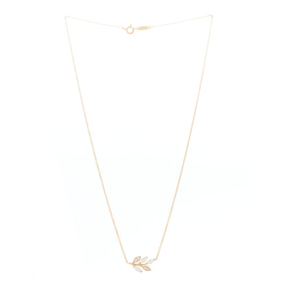 Tiffany 18K Rose Gold Diamond Victoria Vine Pendant Necklace 3 of 7