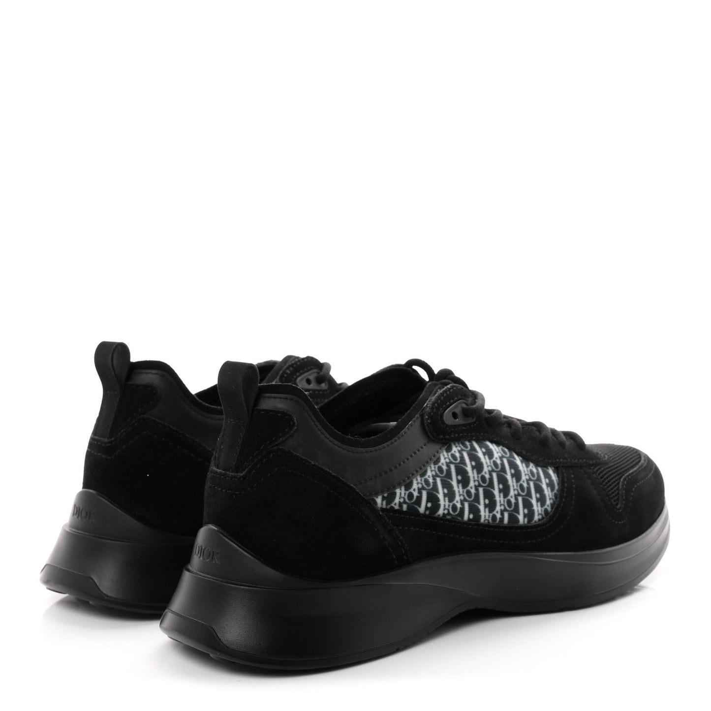 Suede Technical Mesh Oblique Mens B25 Runner Sneakers 42 Black