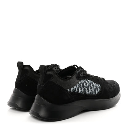 Christian Dior Suede Technical Mesh Oblique Mens B25 Runner Sneakers 42 Black 5 of 9