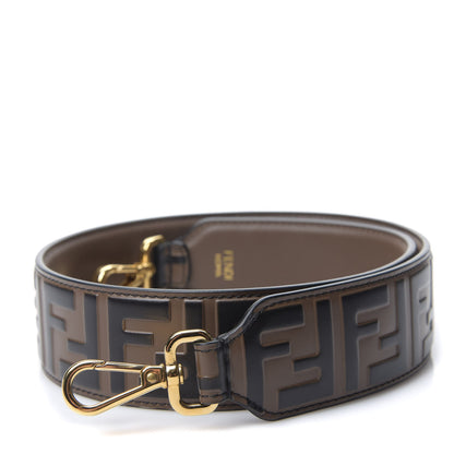 Fendi Vitello Century Bi-Color FF 1974 Embossed Strap You Maya Black 1 of 5