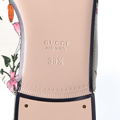 Gucci Canvas Flora Womens Princetown Slippers 39.5 White Multicolor 9 of 10