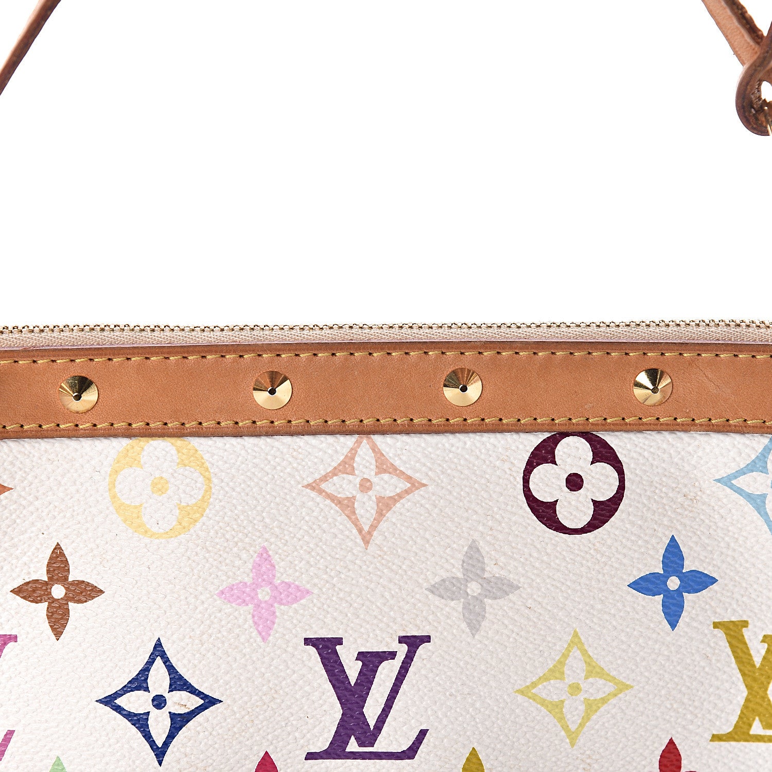 Louis Vuitton Monogram Multicolor Pochette Accessories White 9 of 11