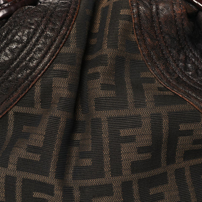 Fendi Zucca Nappa Nuvolata Vitello Tortuga Spy Bowler Tobacco Moro 8 of 10